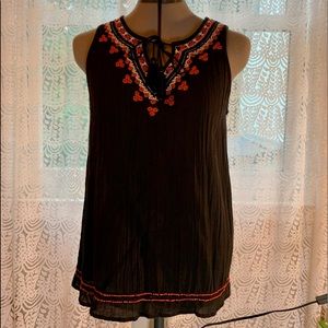 NWOT Joie Beaded Boho Sleeveless Top Size XS